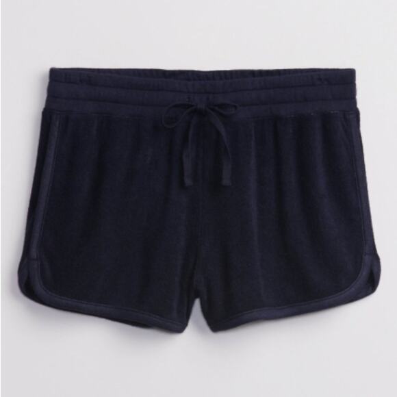 GAP Factory Navy Blue Reverse Terry Pajama Shorts - Picture 1 of 12